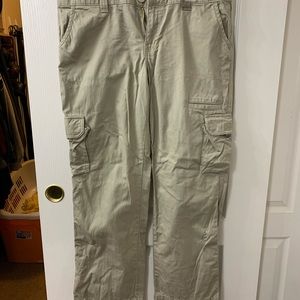 Dickies cargo pants, khaki, women's 14R